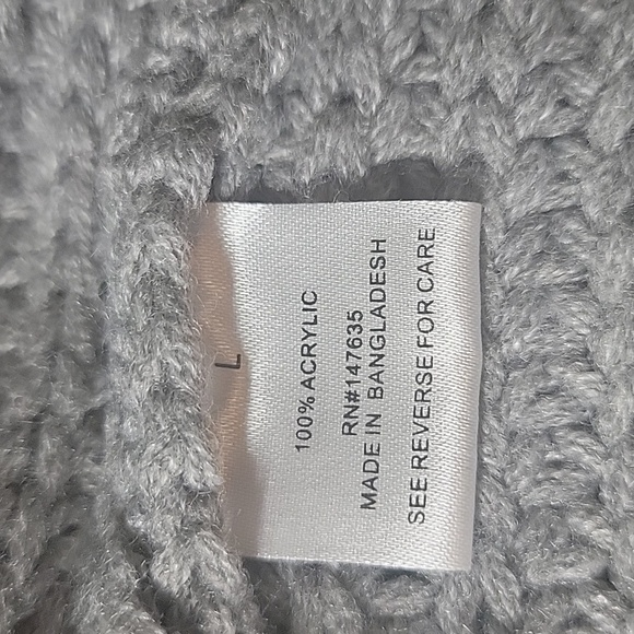 Free Generation Los Angeles Oversized Grey Cardigan  sz L - Picture 4 of 6